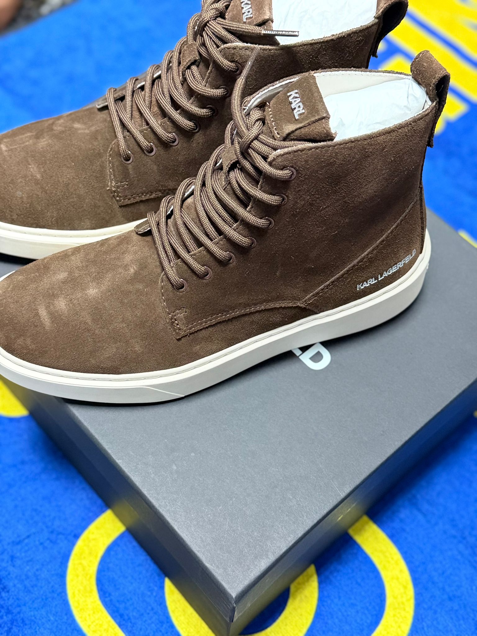 Bocanci Karl Lagerfeld Flint Suede - Maro - Ediție Limitată