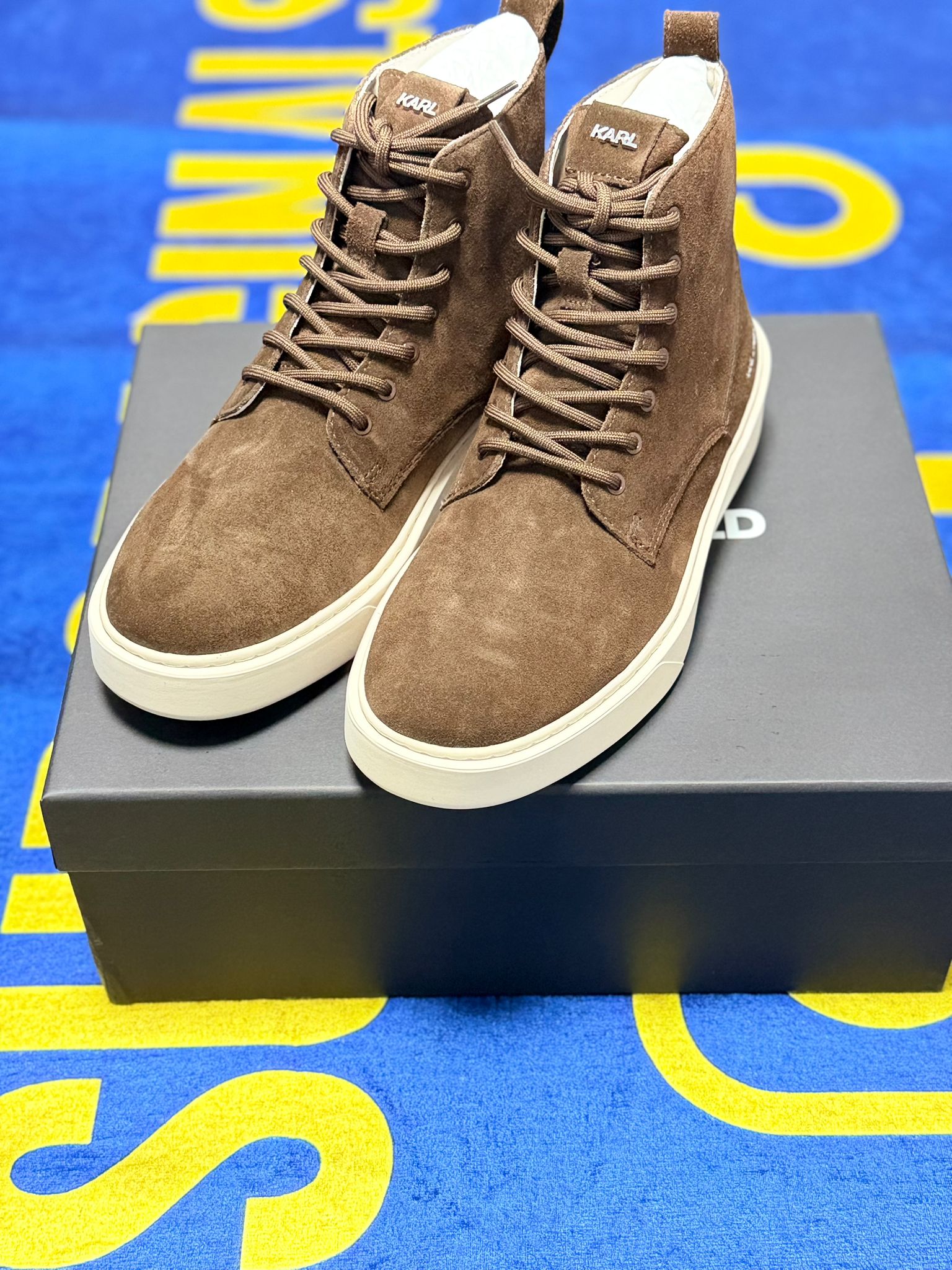 Bocanci Karl Lagerfeld Flint Suede - Maro - Ediție Limitată