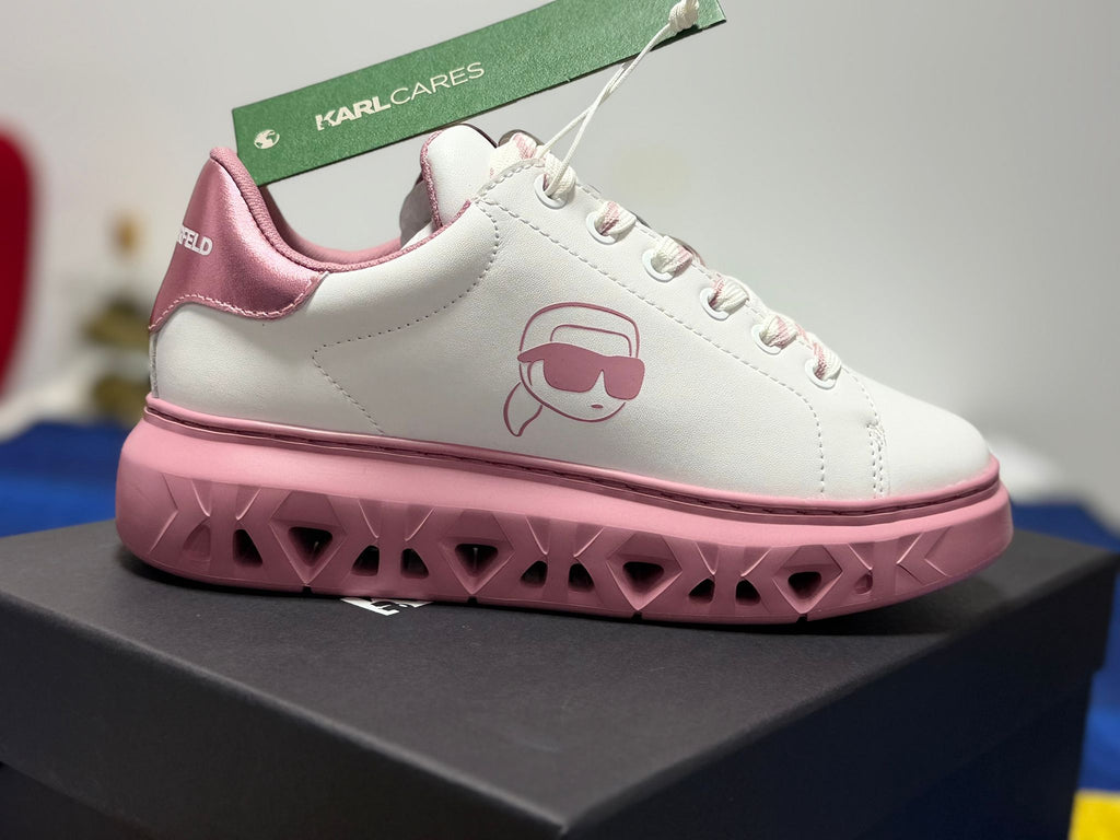 Karl Lagerfeld KAPRI KITE Outline NFT Lo White (Alb/Roz) - Talpă Inimioare
