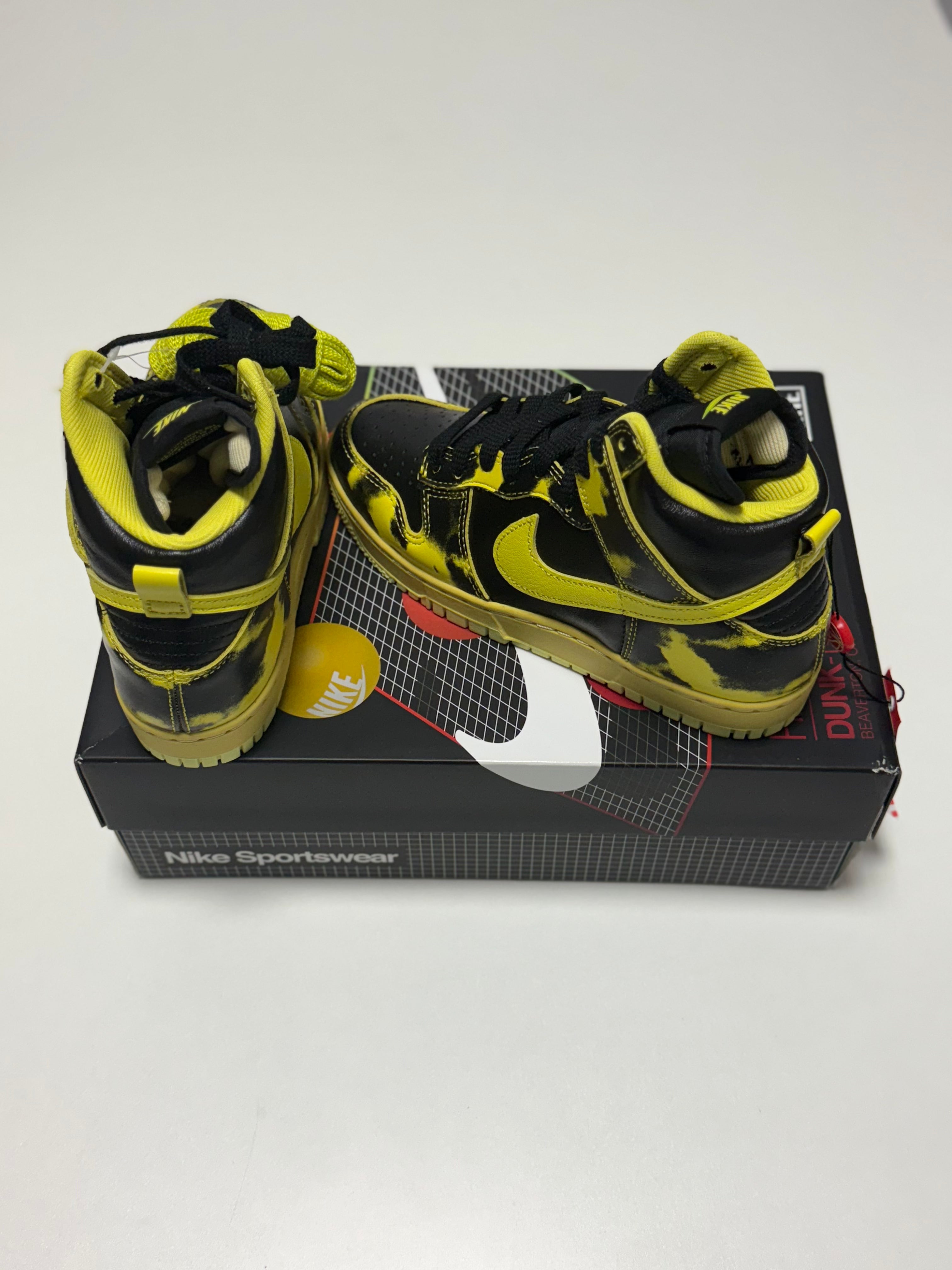 Nike Dunk High 1985 'Yellow Acid Wash'