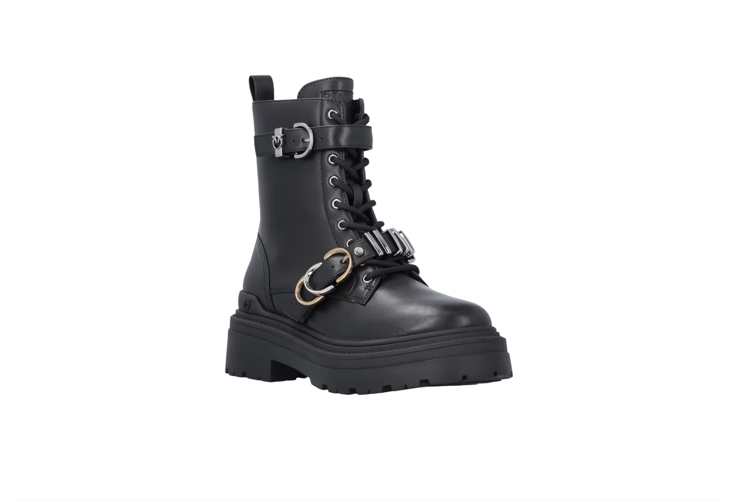 PINKO LOVE BIRDS COMBAT BOOTS