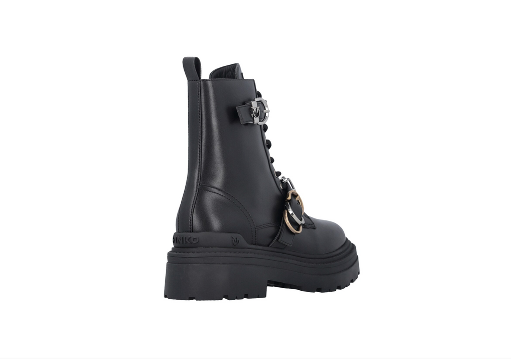 PINKO LOVE BIRDS COMBAT BOOTS