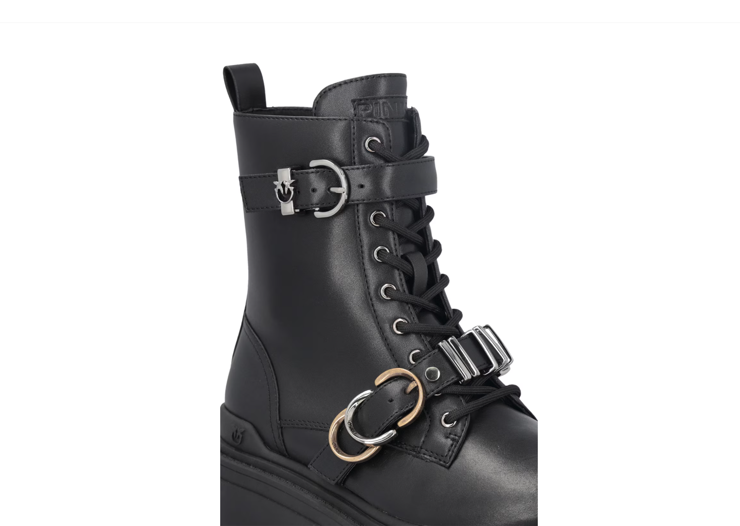 PINKO LOVE BIRDS COMBAT BOOTS