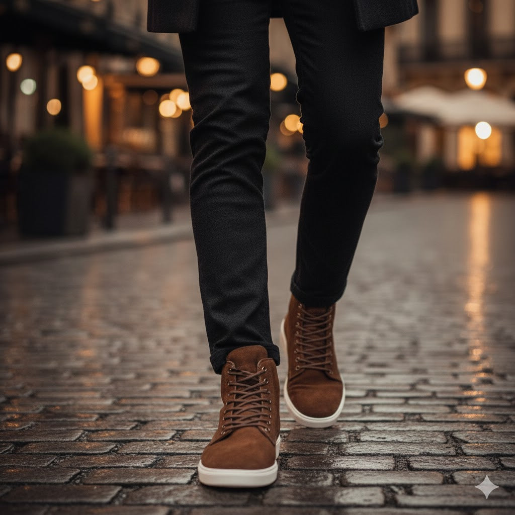 Bocanci Karl Lagerfeld Flint Suede - Maro - Ediție Limitată